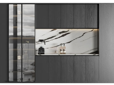 现代木质纹理的酒柜3d模型 现代木质纹理的酒柜