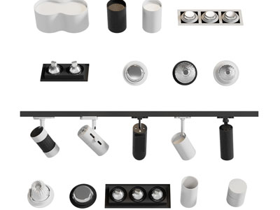 现代筒灯射灯、轨道灯