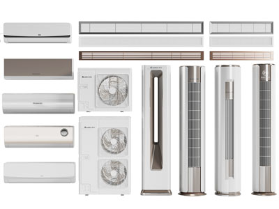 现代空调出风口、外机