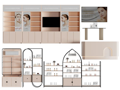 现代化妆品展柜、货架