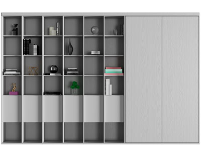 现代半开放式装饰柜