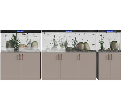 现代收纳柜鱼缸