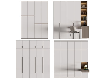 现代衣柜3d模型 现代衣柜