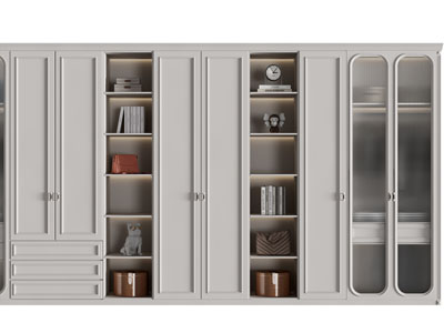 美式衣柜3d模型 美式衣柜