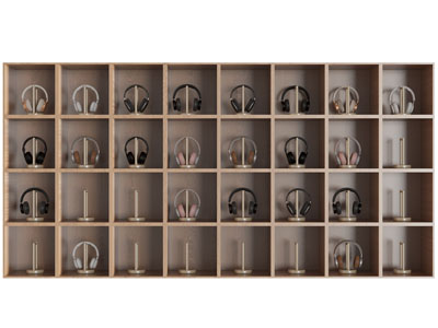 现代耳机耳麦展柜、货架