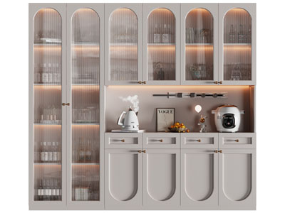法式酒柜3d模型 法式酒柜