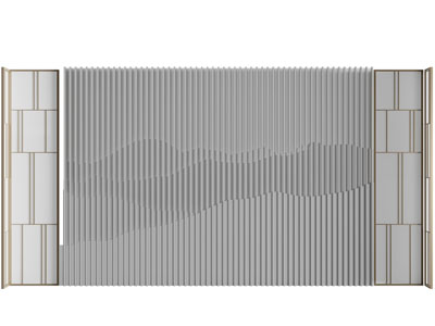 新中式背景墙3d模型 新中式背景墙