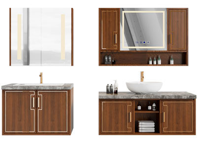 新中式洗手台、镜柜