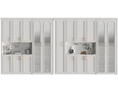 法式酒柜3d模型 法式酒柜