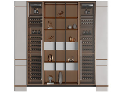 现代酒柜3d模型 现代酒柜