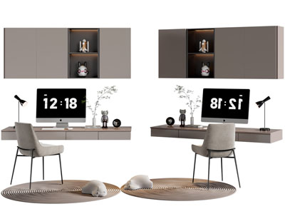 现代书桌椅组合