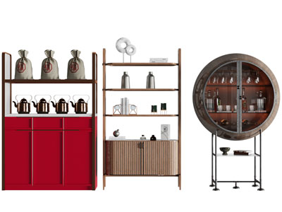新中式装饰柜、酒柜