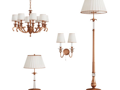 美式吊灯、落地灯、壁灯