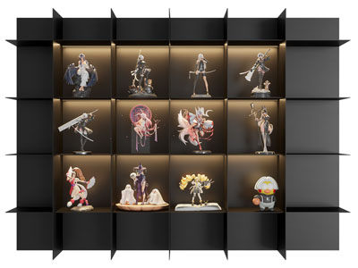 现代卡通手办收纳装饰柜