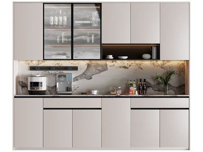 现代中间镂空酒柜3d模型 现代中间镂空酒柜