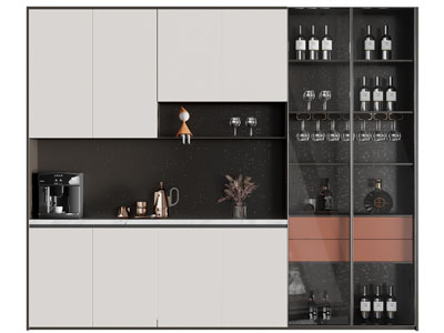 现代酒柜3d模型 现代酒柜