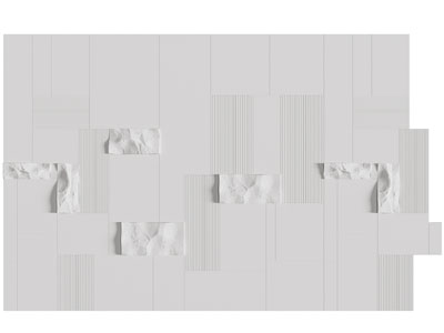 现代装饰文化石的背景墙3d模型 现代装饰文化石的背景墙