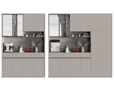 现代中间镂空酒柜3d模型 现代中间镂空酒柜