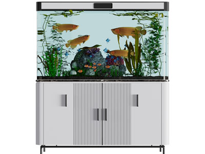 现代带收纳的鱼缸