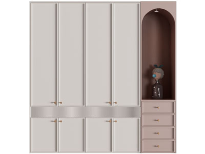 法式衣柜3d模型 法式衣柜