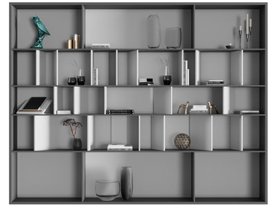 现代开放式装饰柜