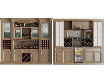 欧式酒柜3d模型 欧式酒柜