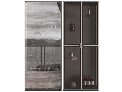 现代玻璃柜门酒柜3d模型 现代玻璃柜门酒柜