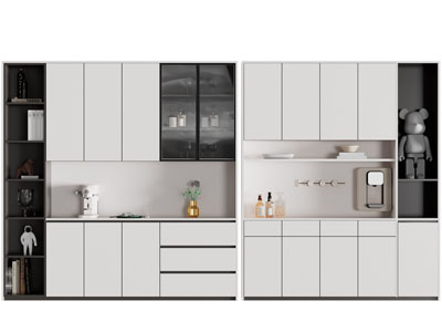 现代酒柜3d模型 现代酒柜