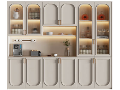 法式酒柜3d模型 法式酒柜