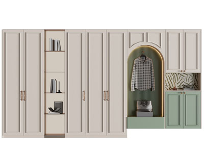 法式带卡座鞋柜