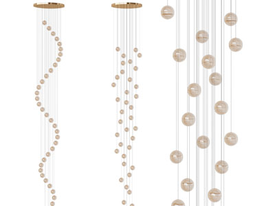 现代圆形灯盘吊灯