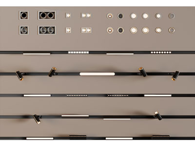 现代筒灯射灯、轨道磁吸灯