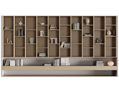 现代开放式书柜