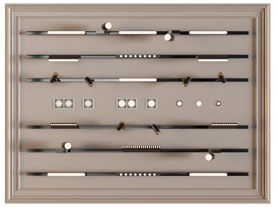 现代轨道磁吸灯、筒灯射灯