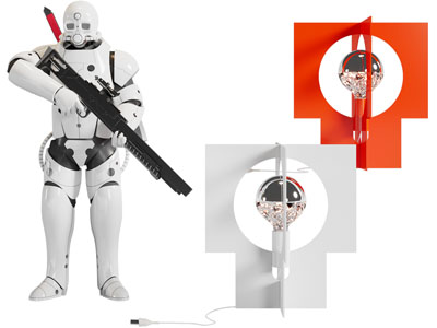 现代机器人摆件、落地灯