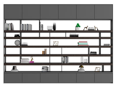 现代开放式书柜