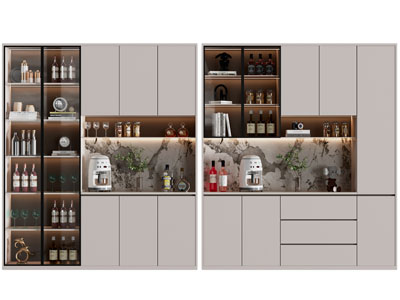 现代酒柜3d模型 现代酒柜