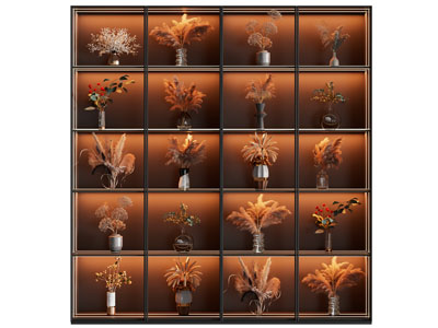 现代花瓶花卉装饰柜