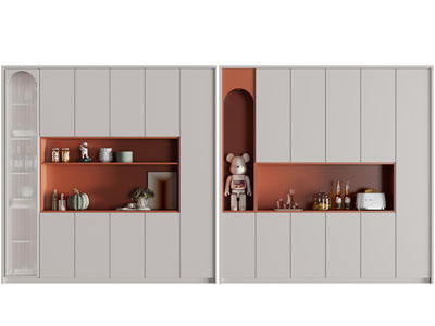 现代酒柜3d模型 现代酒柜