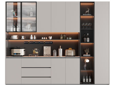 现代酒柜3d模型 现代酒柜
