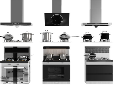 现代抽油烟机、集成灶