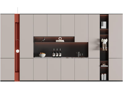 现代酒柜3d模型 现代酒柜