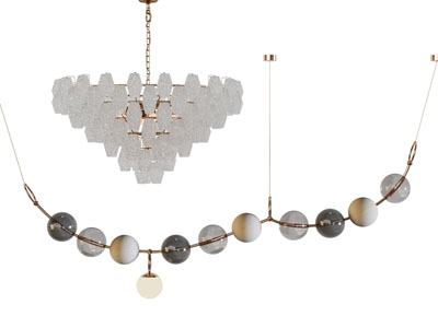 现代串珠、水晶吊灯