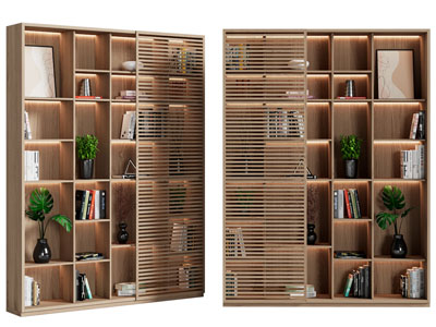 现代实木装饰柜