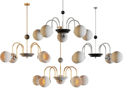 现代球形灯罩吊灯