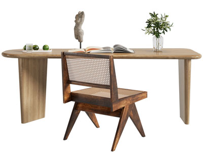 侘寂风书桌椅组合