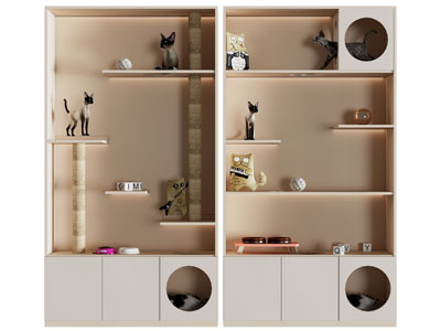 现代宠物猫爬架、猫房子