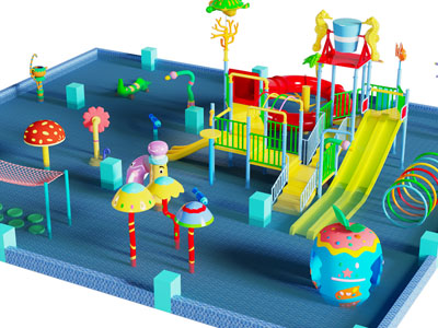 现代滑滑梯水上乐园游乐设备