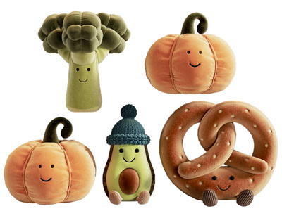 现代南瓜、牛油果布偶儿童玩具