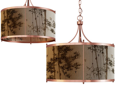 新中式装饰竹子图案的吊灯